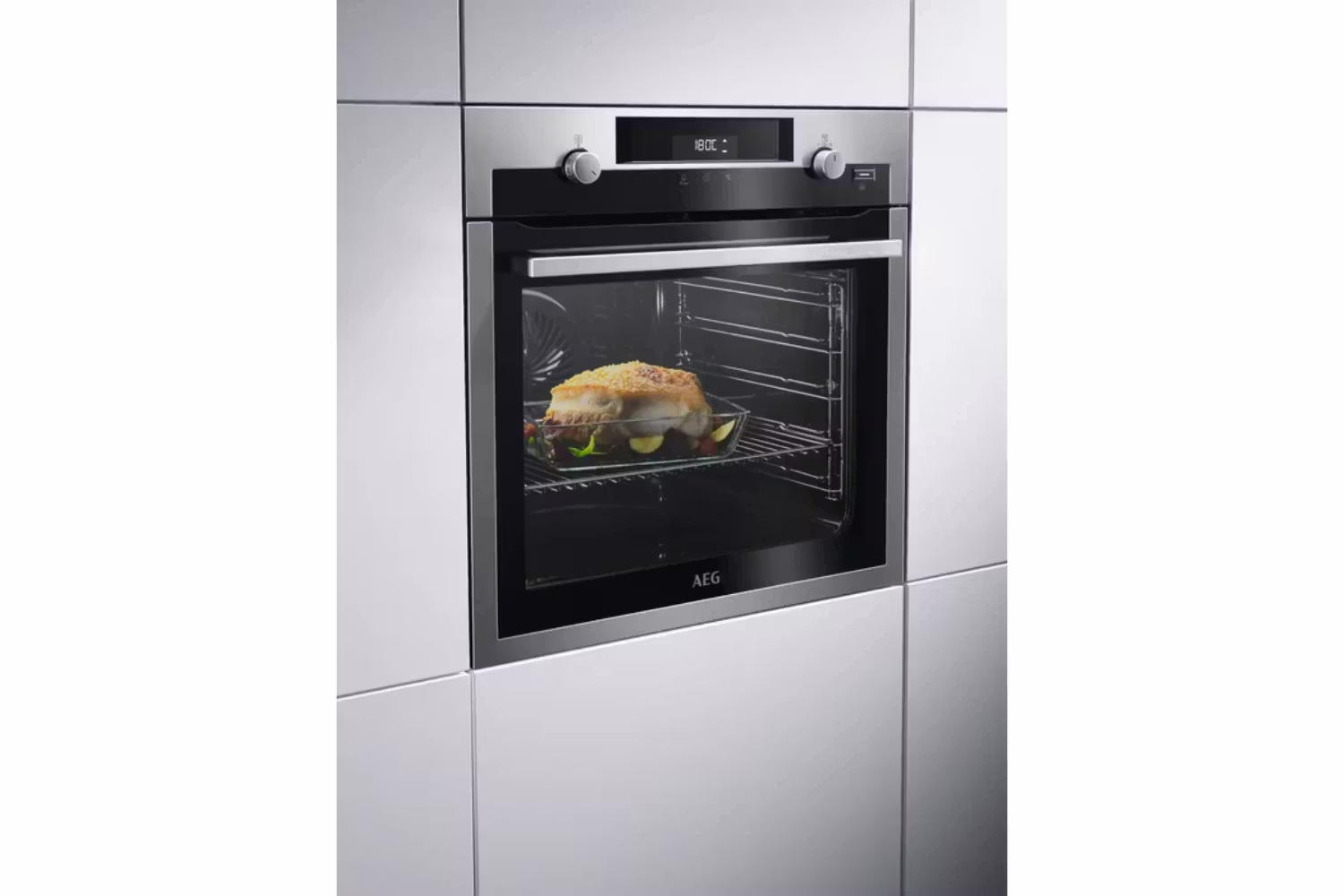 AEG 6000 Series Single Oven by AEG — detail view — available through Savvy Kitchens Ireland